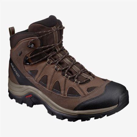Salomon AUTHENTIC LTR GTX Mens Hiking Boots Brown UK WEFU